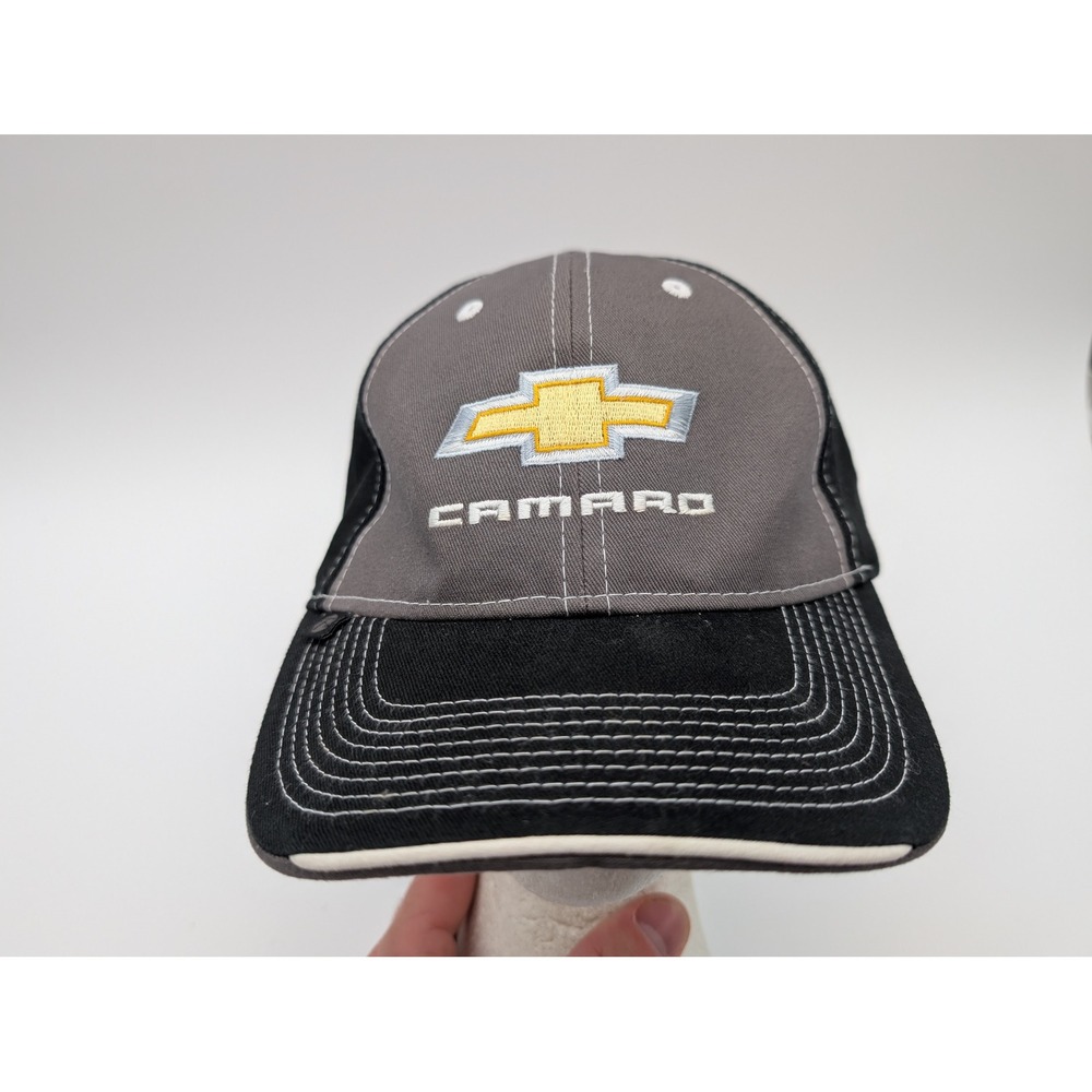 Chevrolet Camaro Hat Fersten Worldwide Grey Black Embroidered Strapback Cap
